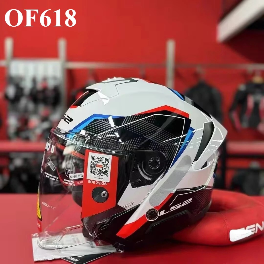 LS2 ������� ��� Capacete LS2 OF618 VERSO II 3/4 ���� ���̽� ��� ���� ���� ������ ���� ��� ������� ���